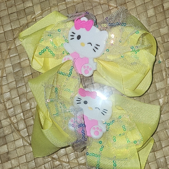 Other - Yellow Hello Kitty Hair Bow for Kids